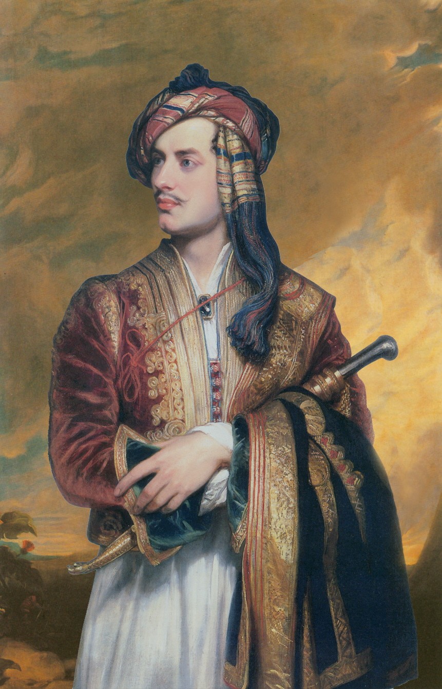 Byron i albansk nasjonaldrakt, malt av Thomas Phillips i 1813. ILLUSTRASJON: Wikimedia Commons.