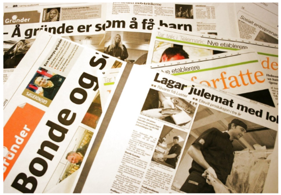 avisutklipp fra forskjellige aviser